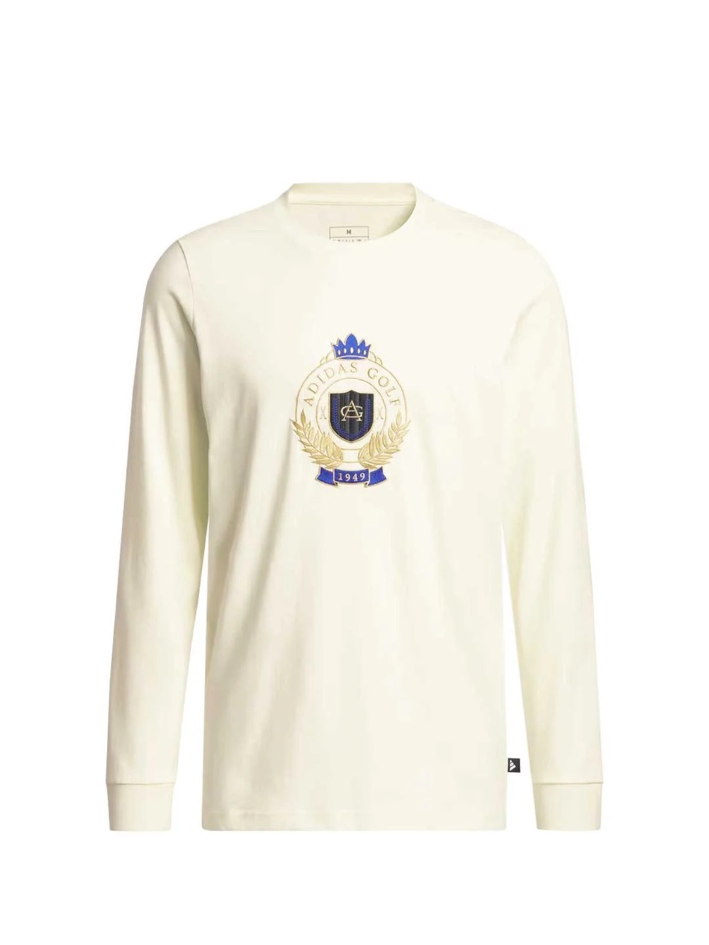 Adidas Golf Cream (pale yellow) Long Sleeve Tee with Crest